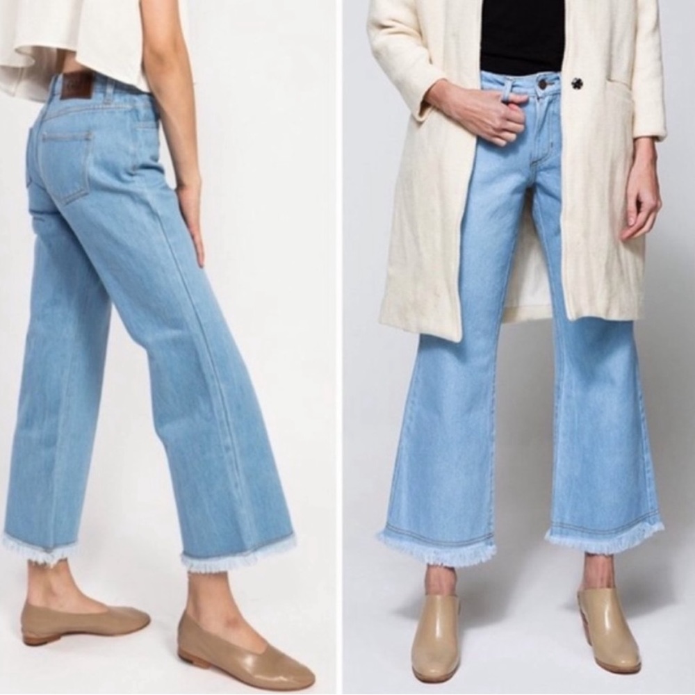 Objects Without Meaningcropped Wide Leg Flare Jea… - image 1